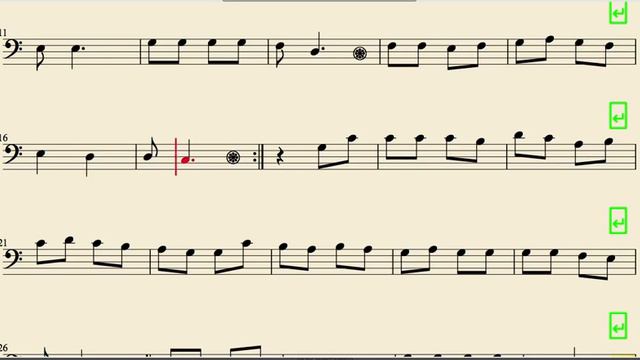 La Marimorena Sheet Music for Trombone, Tube, Cello, Bassoon and Euphonium смотреть онлайн
