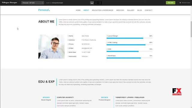Personal - Multipurpose One Page WordPress Theme Rene Nelson смотреть онлайн