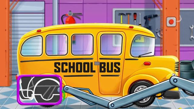 Kids School Bus Wash & Repair - Best Car Wash Mobile Game for kids and toddlers | Play Toy Lab смотреть онлайн