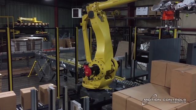 Multi-line Robotic Roll and Case Palletizer - Motion Controls Robotics смотреть онлайн