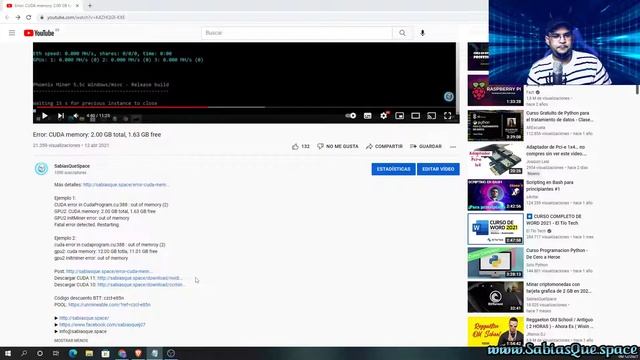 Cuda error in cudaprogram.cu:388 : out of memroy gpu1: cuda memory: 12:00 GB totla, 11.01 GB free смотреть онлайн