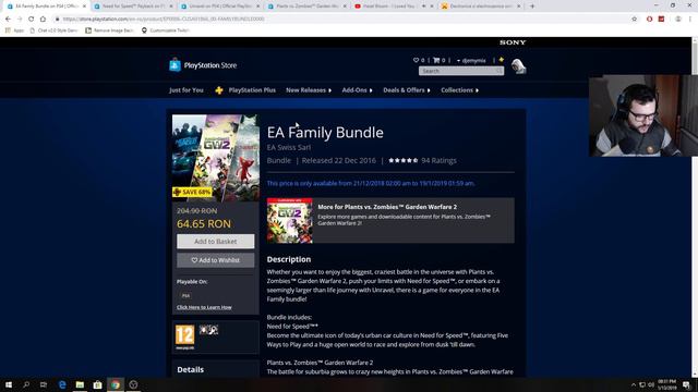 EA Family Bundle PS4 → 3 Jocuri La Un Super Pret