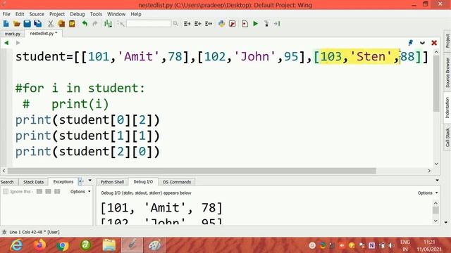 Two-D and Three D list | nested list in python | Dynamic System смотреть онлайн