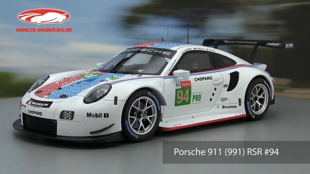 Ck-modelcars-video: Porsche 911 (991) RSR #94, 24h LeMans 2019, Porsche GT Team, Ixo