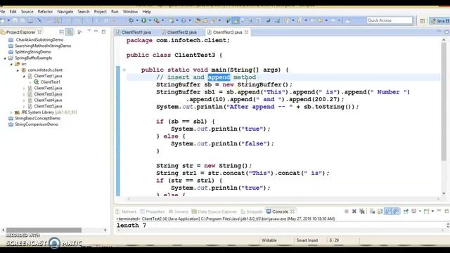 StringBuffer in Java|StringBuffer important methods смотреть онлайн