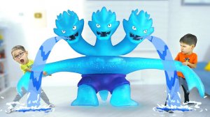 Новые ГЕРОИ ГУДЖИТСУ с водной атакой. Игрушки Goo Jit Zu на Эрик Шоу