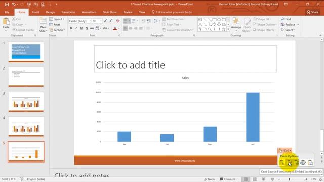 Insert Charts in Powerpoint Hindi смотреть онлайн