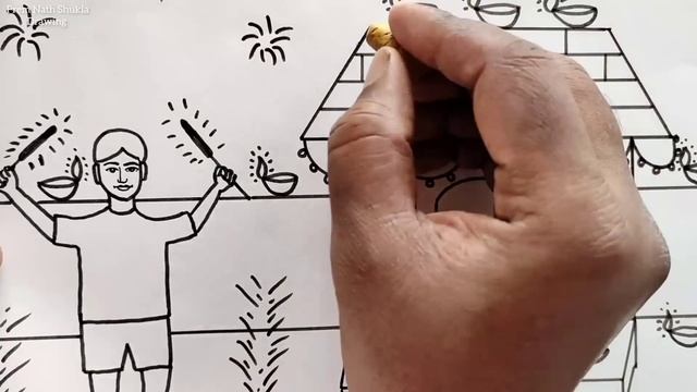 Diwali Festival Drawing Easy Steps / Diwali Celebration Drawing Easy Steps / Diwali Drawing Easy смотреть онлайн