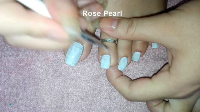 White Nail Polish on my Natural Long Toe Nails- Pedicure Tutorial | Rose Pearl смотреть онлайн