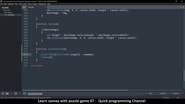 #07 Learn Canvas by creating a puzzle game in JavaScript and PHP | Quick programming tutorial смотреть онлайн