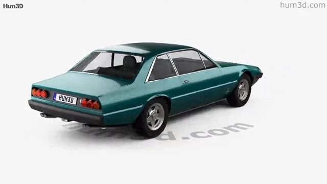 Ferrari 365 GT4 2+2 1972 3D model by Hum3D.com смотреть онлайн