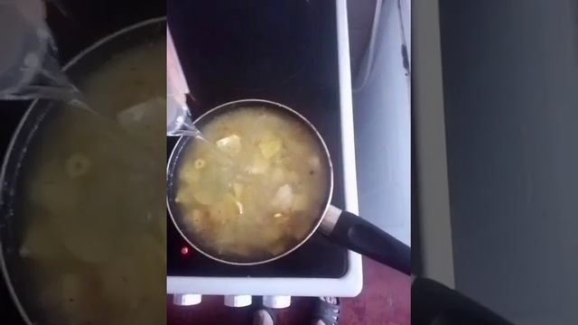 Суп на сковороде за 15 минут