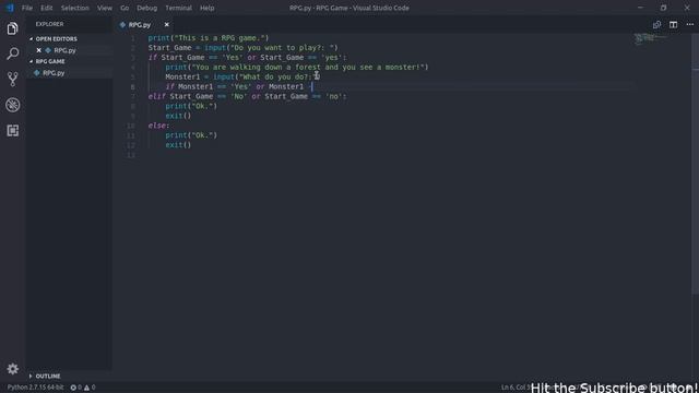 Coding a RPG Game #1 (Python) смотреть онлайн
