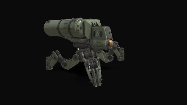Flamethrower Mech Turntable - Blender 3d смотреть онлайн