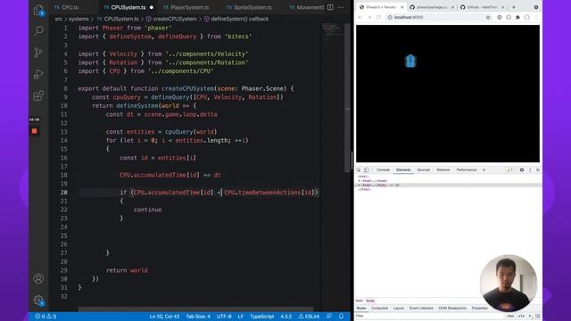 Entity Component System (ECS) in Phaser 3 with bitECS Part 3: Movement for CPU Entities смотреть онлайн
