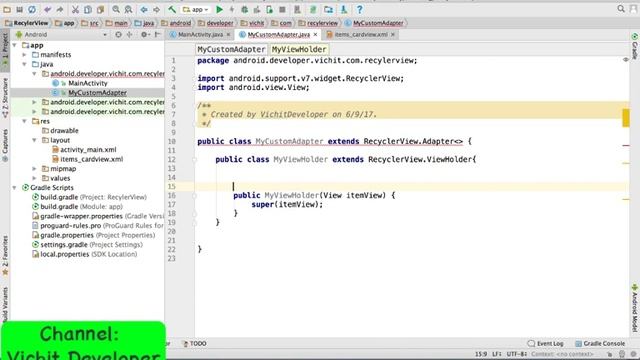 Android Recyclerview and Cardview layout 2017 [Part 1]. смотреть онлайн