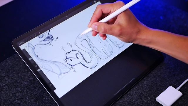 Full page of Snake ? Sketches * iPad Pro + Procreate смотреть онлайн
