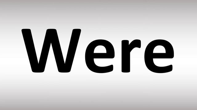 How to Pronounce Were смотреть онлайн