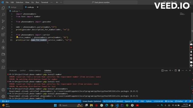 Track Mobile Number using Python | Not A Coder | With Source Code смотреть онлайн