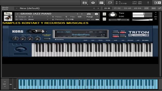GRAND JAZZ PIANO KORG TRITON EXTREME KONTAKT ( 35 MB ) смотреть онлайн