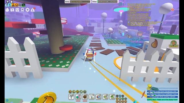 ❄Beesmas❄Квест Gummy Bear❄ Как работает Мармеладная пушка? Bee Swarm Simulator ? Роблокс смотреть онлайн