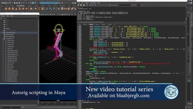 Autorig scripting tutorial in Maya смотреть онлайн
