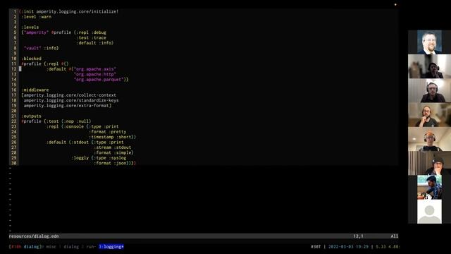 Seajure March 2022 - Dialog - a minimal Clojure logging library смотреть онлайн