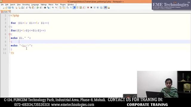 How to Create a Number Pattern in PHP Part - 2 смотреть онлайн