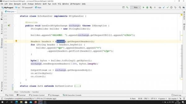 Java - урок 47.2 (Authenticator в HttpServer)