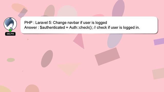 PHP : Laravel 5: Change navbar if user is logged смотреть онлайн