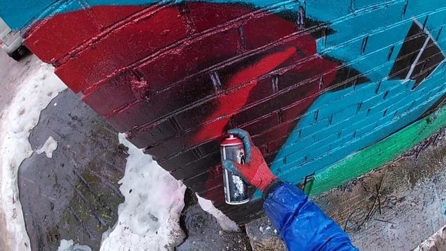 Glossy wall / Urban graffiti object. Brados style , font + character. смотреть онлайн