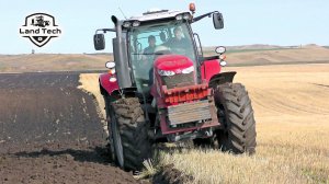 Красивая пашня: трактор Massey Ferguson 7624 с оборотным плугом UNLU! Дед и внук работа на тракторе!