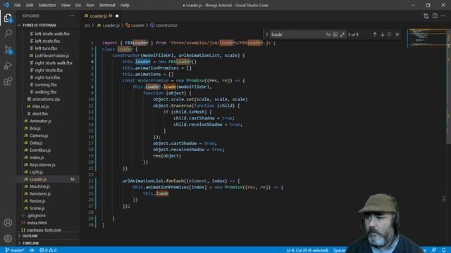 Three.js loading model and animations - 3D Game with Javascript смотреть онлайн
