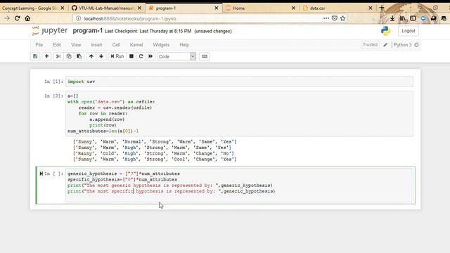 Find S algorithm Python -1 | Machine Learning-Python | смотреть онлайн
