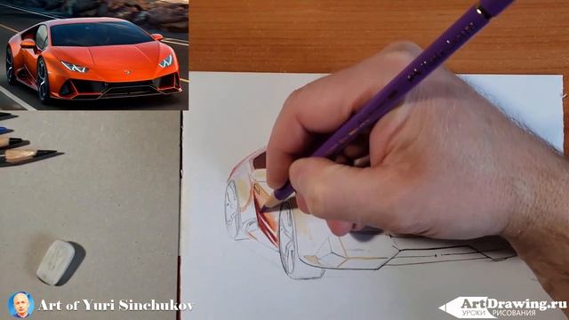How to Draw a Lamborghini как нарисовать Ламборджини смотреть онлайн