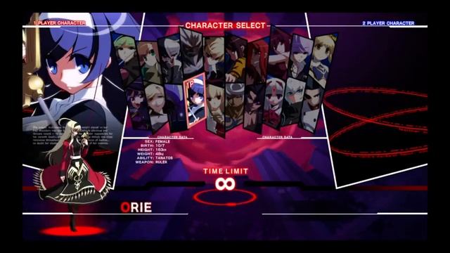 UNDER NIGHT IN BIRTH Exe: Late [st] Character Select смотреть онлайн
