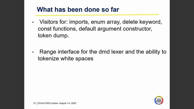 DConf '22: Integrating the D Compiler as a Library in D-Scanner -- Lucian Danescu смотреть онлайн