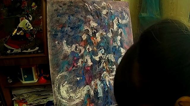 Как писать маслом. Абстрактная живопись. смотреть онлайн