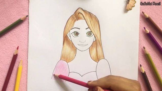 How to Draw Rapunzel from Tangled | Disney | RAPUNZEL Drawing Easy Step-by-step | Farjana Drawing смотреть онлайн