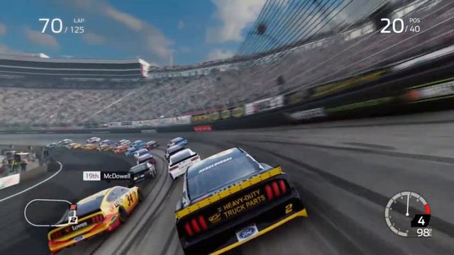 NASCAR HEAT 4 MONSTER ENERGY CUP SEASON RD8 FORD MUSTANG #2 BRISTOL GAMEPLAY PS4 смотреть онлайн