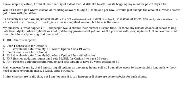 Software Engineering: Multiple MySQL update calls per second, can some of them be "missed"? смотреть онлайн