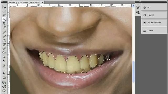 Уроки Фотошоп Белоснежная улыбка смотреть онлайн
