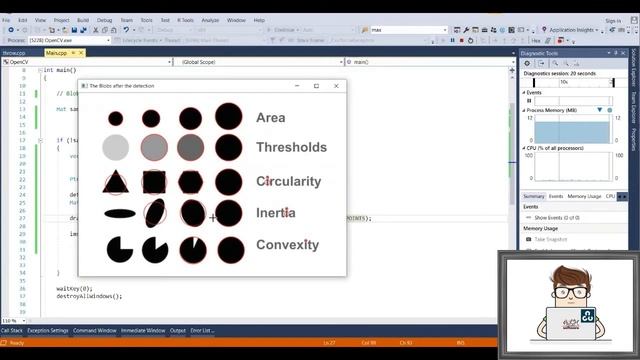 OpenCV with C++ || Image Analysis - Blob Detection - lesson 9 - مكتبة تحليل الصورة смотреть онлайн
