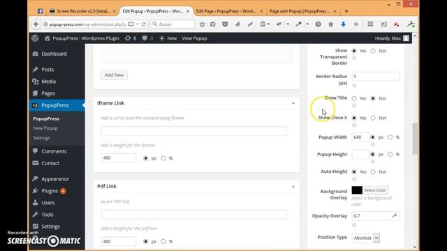 Create a new Popup - PopupPress Plugin for WordPress смотреть онлайн