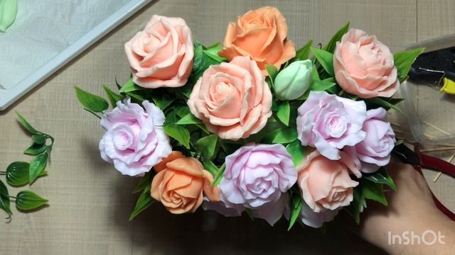 Собираем каскадный букет из роз. Каскад без гибких стеблей.Вариант 2.Мыловарение смотреть онлайн