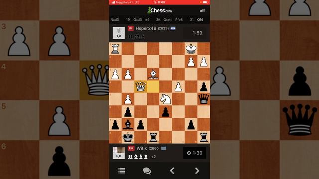 Шахматы. Староиндийская Защита рулит! Атака на Короля. Мат! смотреть онлайн