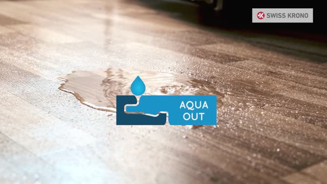 Новая замковая система AQUAOUT ламинированных напольных покрытий SWISS KRONO смотреть онлайн