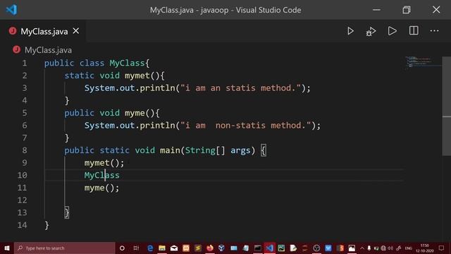 what is (type)Methods in java (tamil) | static non-static method method with parameter without смотреть онлайн