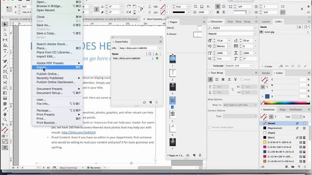 How to Create a Clickable Hyperlink in Adobe InDesign CC смотреть онлайн