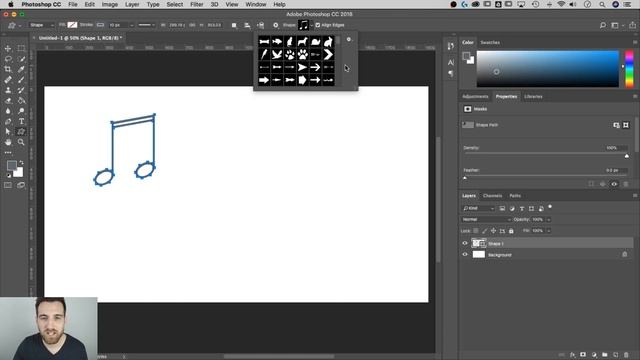 How to Find Custom Shapes & Symbols | Photoshop CC Tutorial смотреть онлайн